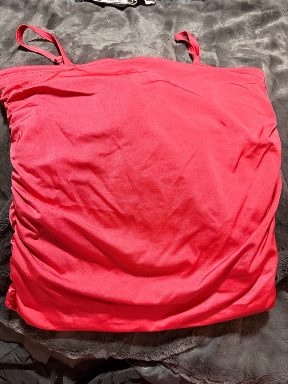 VENUS Coral Pink Ruched Swim Top